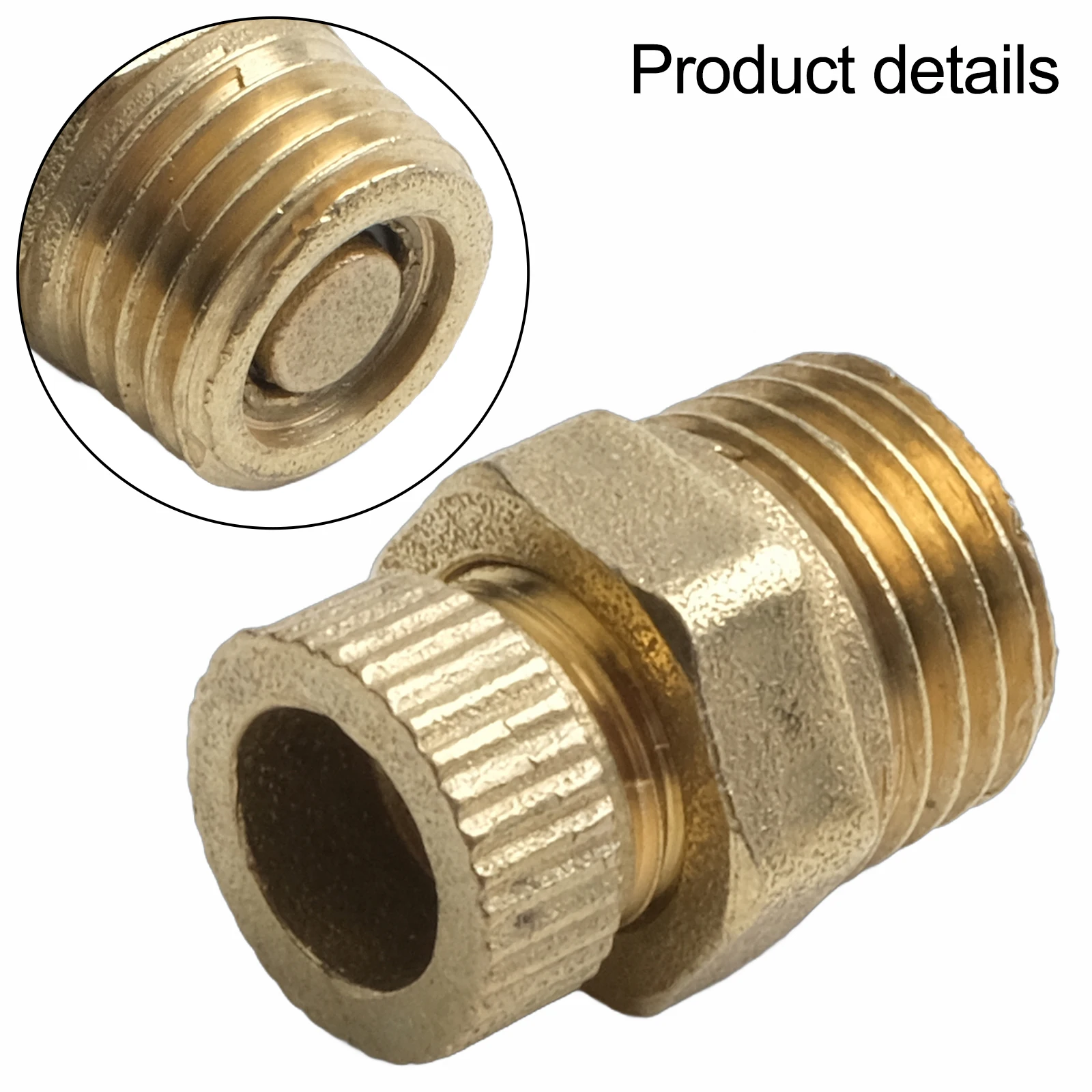 Size As Picture Show Drain Valve Screw Compressor Drain Screw Convenient Installation Brass Material Compressive Strength