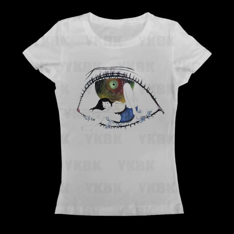 

Harajuku Punk Goth Sexy Crop Tops Women's Summer 90s Casual Graphic Punk Print Top Fashion Slim Tops Vintage Baby Tees Emo Girl