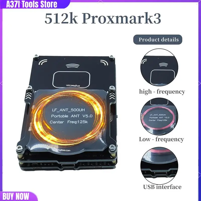

Proxmark3 512M RFID Card Reader Burner Easy V5.0 RDV4 Memory IC ID Card Copier Duplicator Integrated Antenna Decryptor-[A37I]