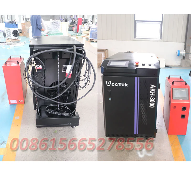 

3kw Handheld Fiber Laser Welding Machine With Double Welding Wire Filling Stainless Steel Part Laser Welder Machines