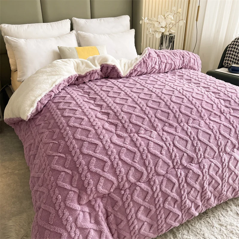 Lamb wool winter quilt winter quilt household quilt core plush quilt thickened to keep warm student dormitory Spring and Autumn