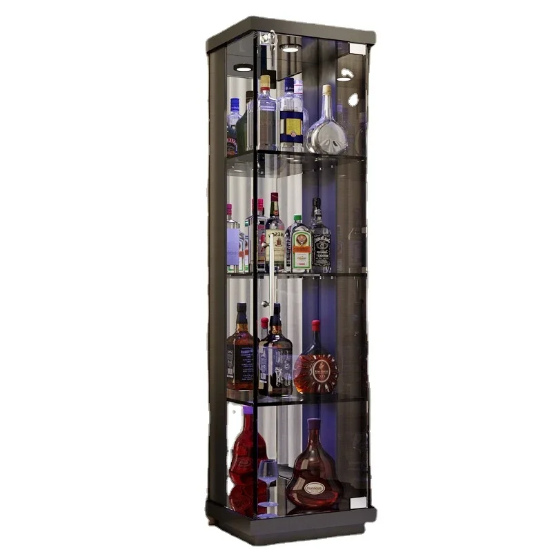 High Quality Glass Wine  Corner Cabinet, Display Cabinet, Solid Wood Home Cabinet, Simple and Modern Tableware Cabinet