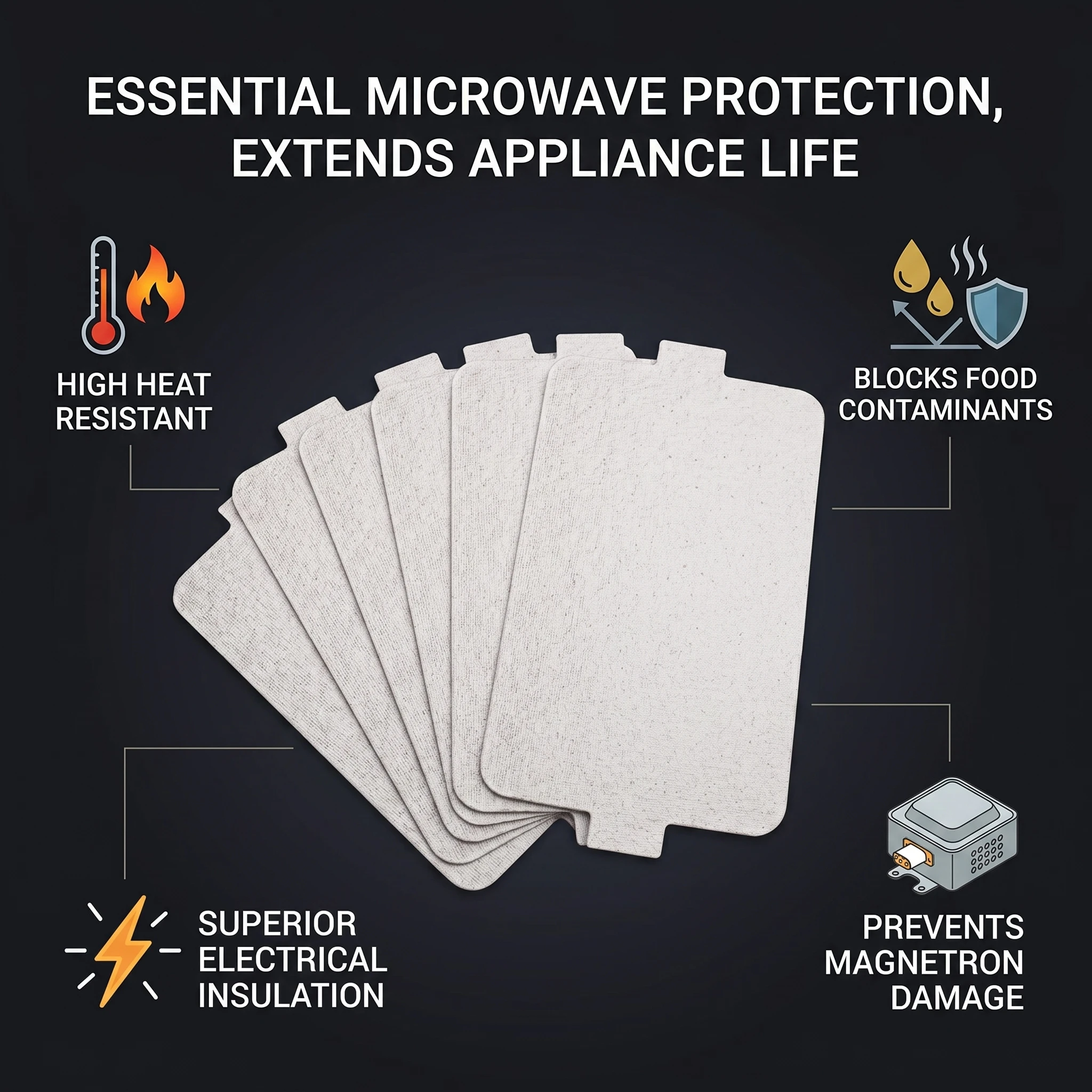 5pcs Mica Plate for Microwave Oven Microwave Oven Mica Plate Sheet Replacement Repairing Accessory Mica Sheet for Microwave Oven image 2