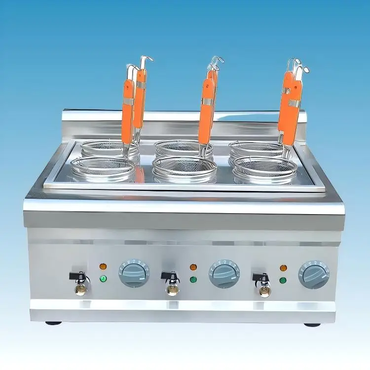 Commercial Noodle Cooker hine 6 Pot Countertop Boiler for Ramen Noodles Mal Chuanchuanxiang and Soup