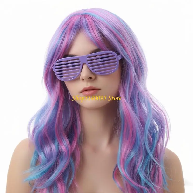 DXAE 파티 가발 긴 물결 모양의 곱슬 가발 코스프레 가발 할로윈 가발 Bang Omber 의상 가발 여자 여자를위한 가발 척