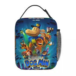 Dog Man Dogman Movie 2025 Comic Merch Insulated Lunch Bag For School Office Food Storage Bag Portable Thermal Cooler Lunch Boxes