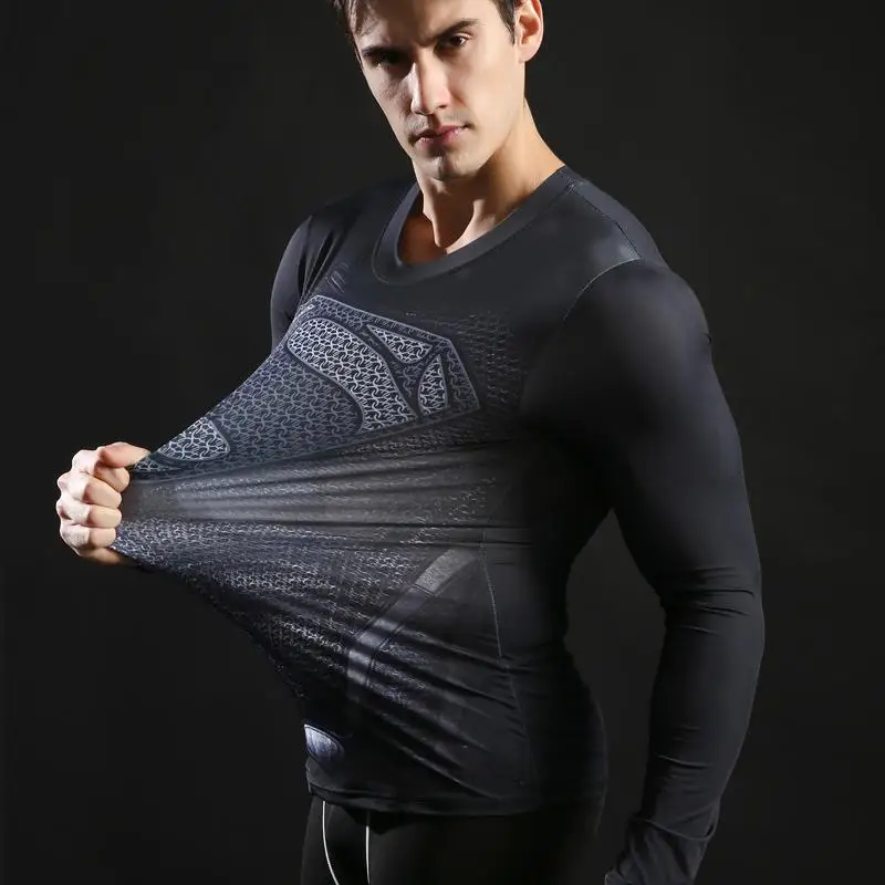 Anime 3D Printed Tshirts Men Compression Shirts Long Sleeve Tops Fitness T-shirts Novelty Slim Tights Tee Male Cosplay Costume