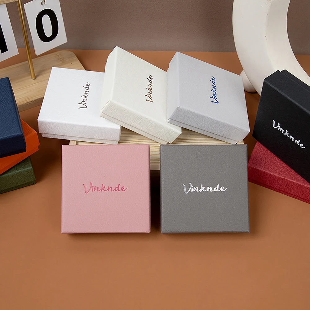 

24 упаковки, роскошные картонные подарочные коробки для ювелирных изделий, белый, бежевый, зеленый, браслет, кольцо, ожерелье, бумажные упаковочные коробки для ювелирных изделий с пеной