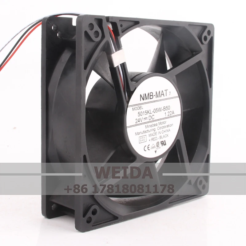 

5015KL-05W-B50 Корпусный вентилятор для NMB NMB 12 В 48 В D C24 В 1,22 А 12738 12,7 см Инверторный охлаждающий вентилятор с рассеиванием тепла 127X127X38 мм