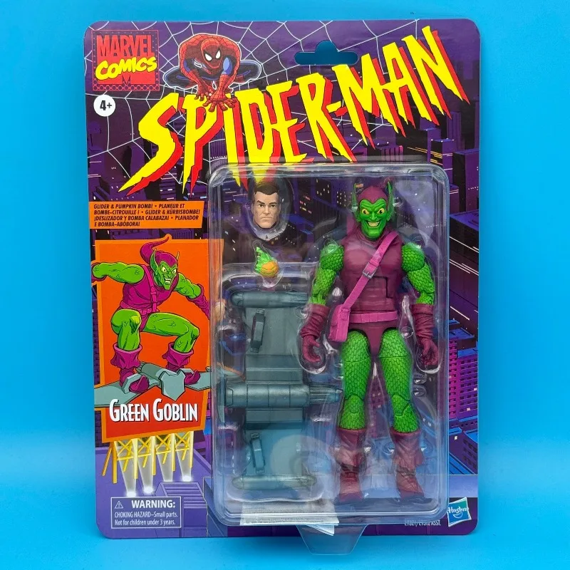 Hasbro Original véritable Marvel légendes série Spider-Man vert gobelin carte Vintage 15 cm assemblage modèle jouets figurines d'action