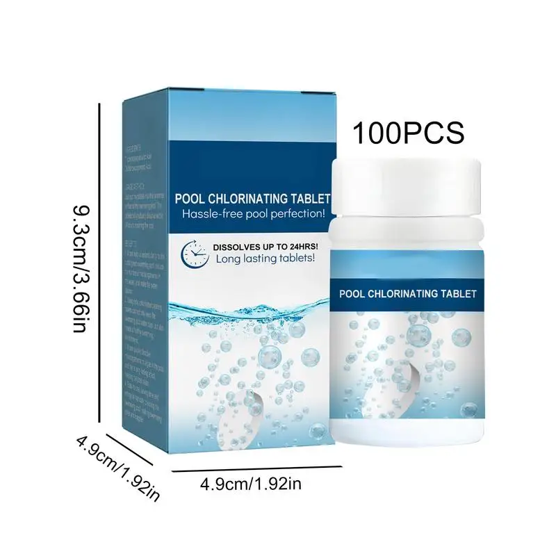 Piscina Comprimidos De Limpeza, espuma clarificador, Ion Pills Cloro, 100pcs por caixa