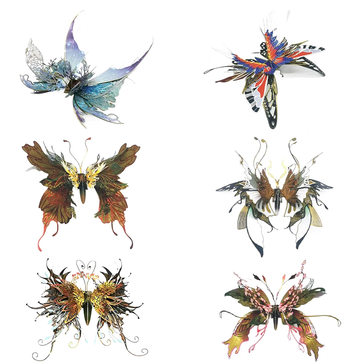 

DIY 3D Metal Puzzle Assemblable Colorful Butterfly Model Adult Creative Jigsaw Puzzle Toys 14+y Educational Toys Puzzle Maker