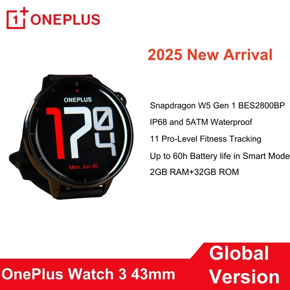 Глобальная версия OnePlus Watch 3 43 мм Smartwatch 1