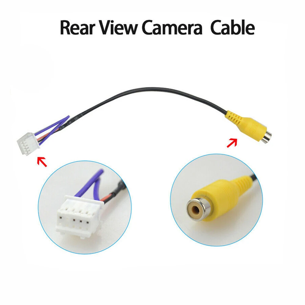 Universal 10 Pin RCA Camera Video Input Cable Adapter Wiring Connector Radio Car Accessories Input Line Cable