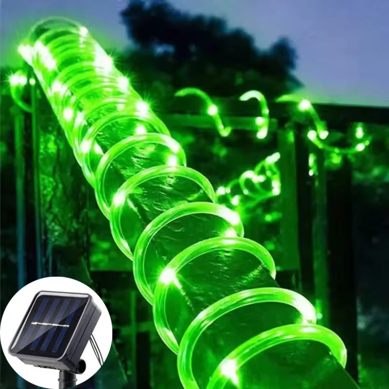 

Солнечные гирлянды-веревки, светодиодные солнечные светильники для праздничного декора, солнечные гирлянды для дорожек, террас, садов, уличные световые ленты, украшения для Рамадана