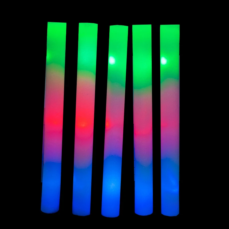 15/30Pcs RGB LED Glow Foam Cheer Sticks