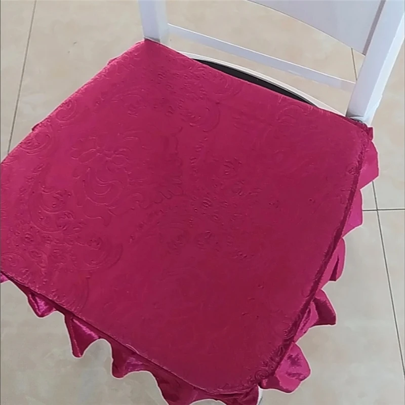 Universal Home Cushion High-quality Dining Chair Four Season Anti-slip Pad Modern Simple Style Lace Solid Color Office Stool Mat