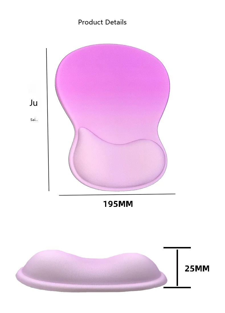 Silikon-Handgelenkauflage Mauspad in Tropfenform, 7 Farben, ergonomisch, rutschfest, Schreibtischunterlage für Büro und Gaming – Detail 6