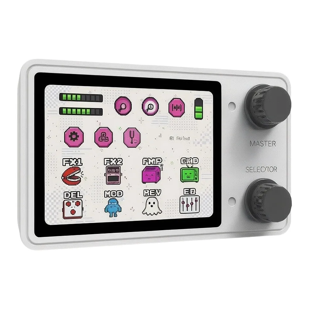 Mini Effects Processor for Guitar For Pedal with 64 Presets 30 Replaceable Amp Models 2.4 inch Color Screen 1300mAh Battery