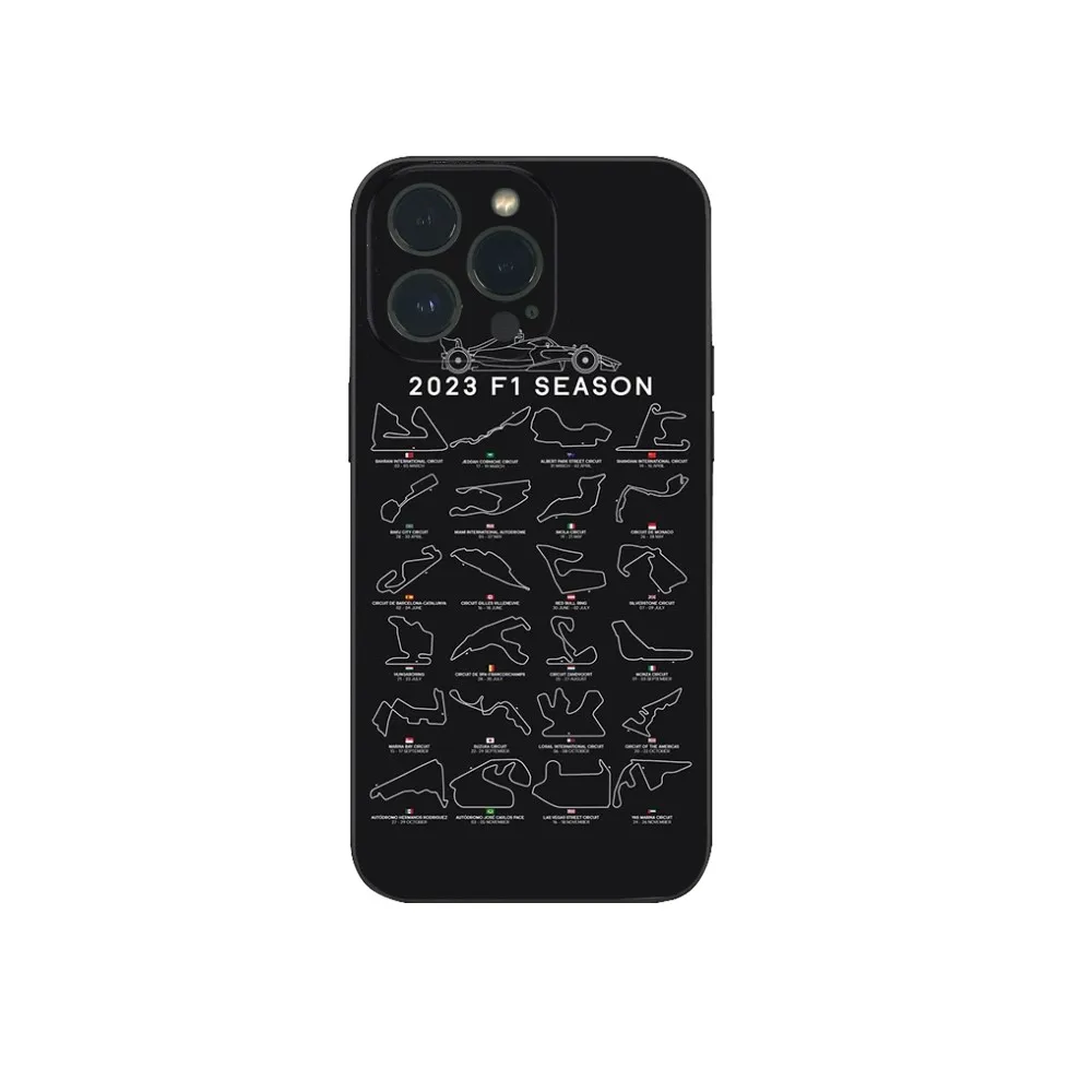 Calendar 2024 FI Circuits Phone Case For IPhone16 15 14 13 12 Mini 11 Pro XS Max X XR SE5 6 7 8 Plus Soft Silicone Cover