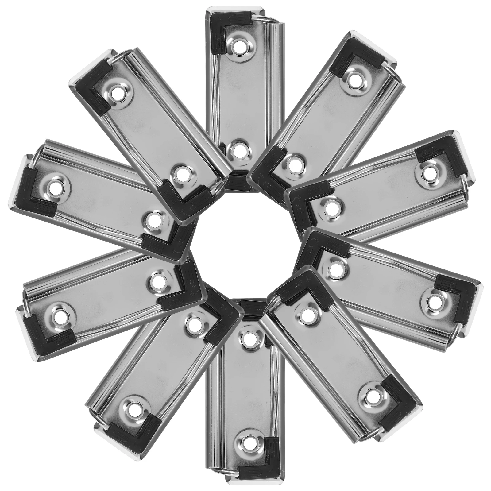 

10pcs Metal Clipboard Clips Replacement Board Clips For Office School Files Organizing Stationery Supplies