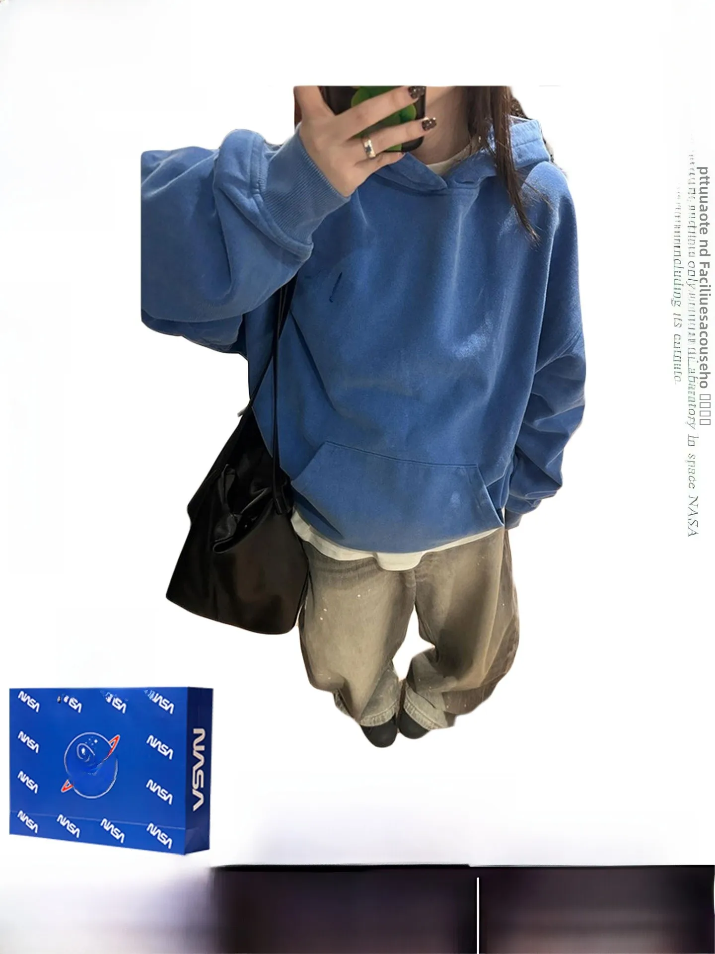 

Retro American High Street Embroidered Hoodie Women's Autumn Winter Thiened Loose Casual Versatile Outerwear