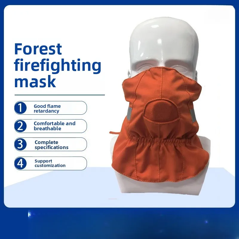 

Forest Fire Fighting Breathing Mask Fire Retardant High Temperature Smoke Mask Aramid Neck Guard Protective Mask
