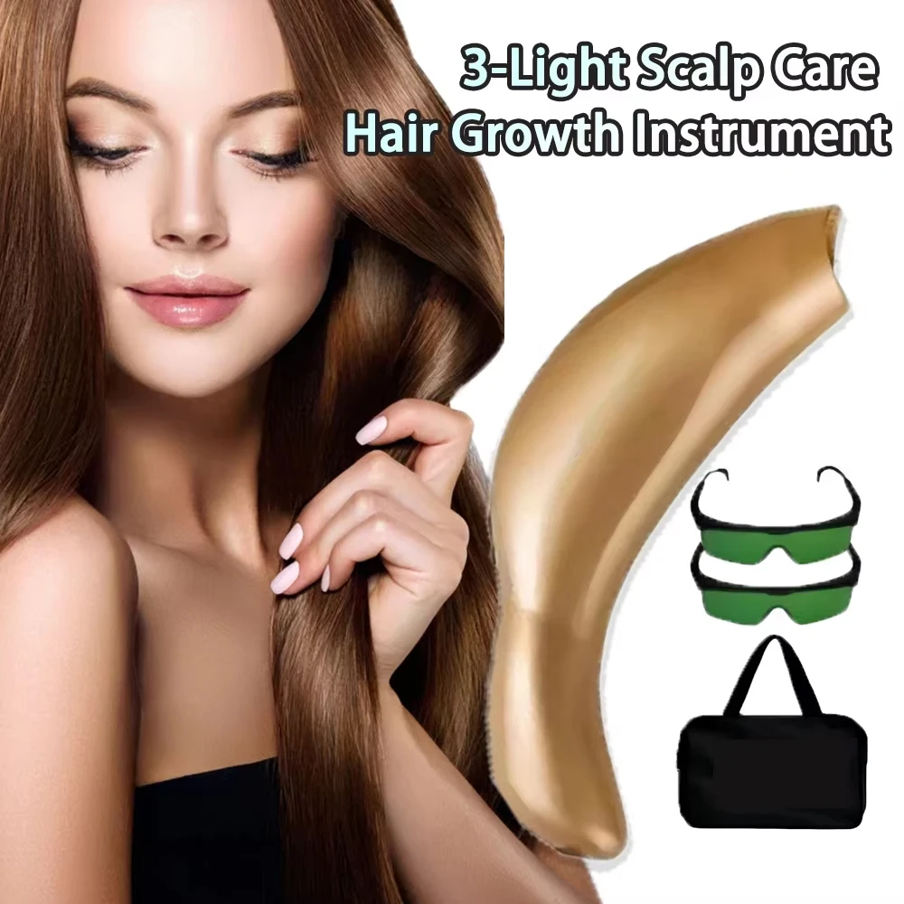 

Scalp Care Growth Hair Device 3-Levels Phototherapy Anti Hair Loss Scalp Treatment Alopecia Areata Hair Frizzy Repair Relax Gift