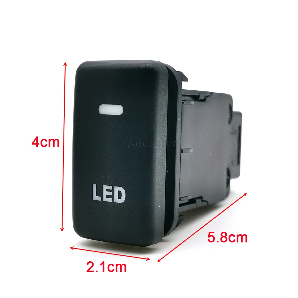 1PC DC12V Fit For Toyota Land Cruiser Prado 120 FJ CRUISE Car LED DRL Power ON OFF Fog Light Radar Switch Button with Wire