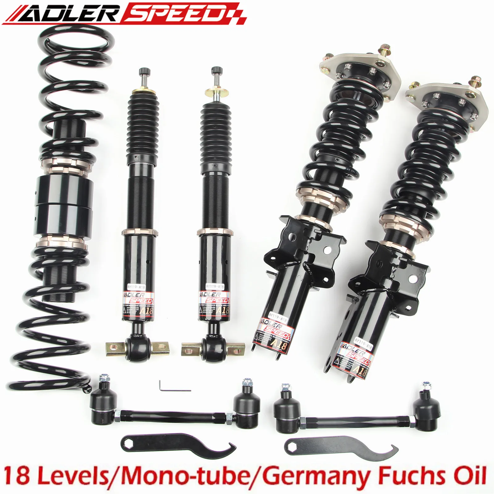 

Coilovers Suspension For 15-19 Ford Mustang 18 Way Adj. Height Struts Absorber