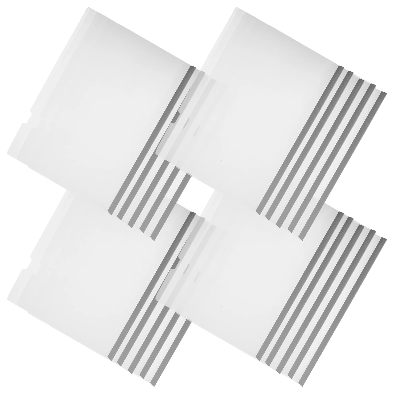 

20Pcs Triangle Document Folder Clips Clear Flexible File Binding Bars A4 Paper Holders Report Storage Filing Organizer