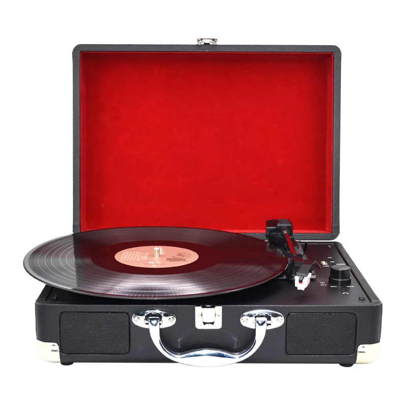

Hooqu Portable Vinyl Record Electromechanical Phonograph Speakers Phonograph Creative Gift Source Manufacturers Phonograph