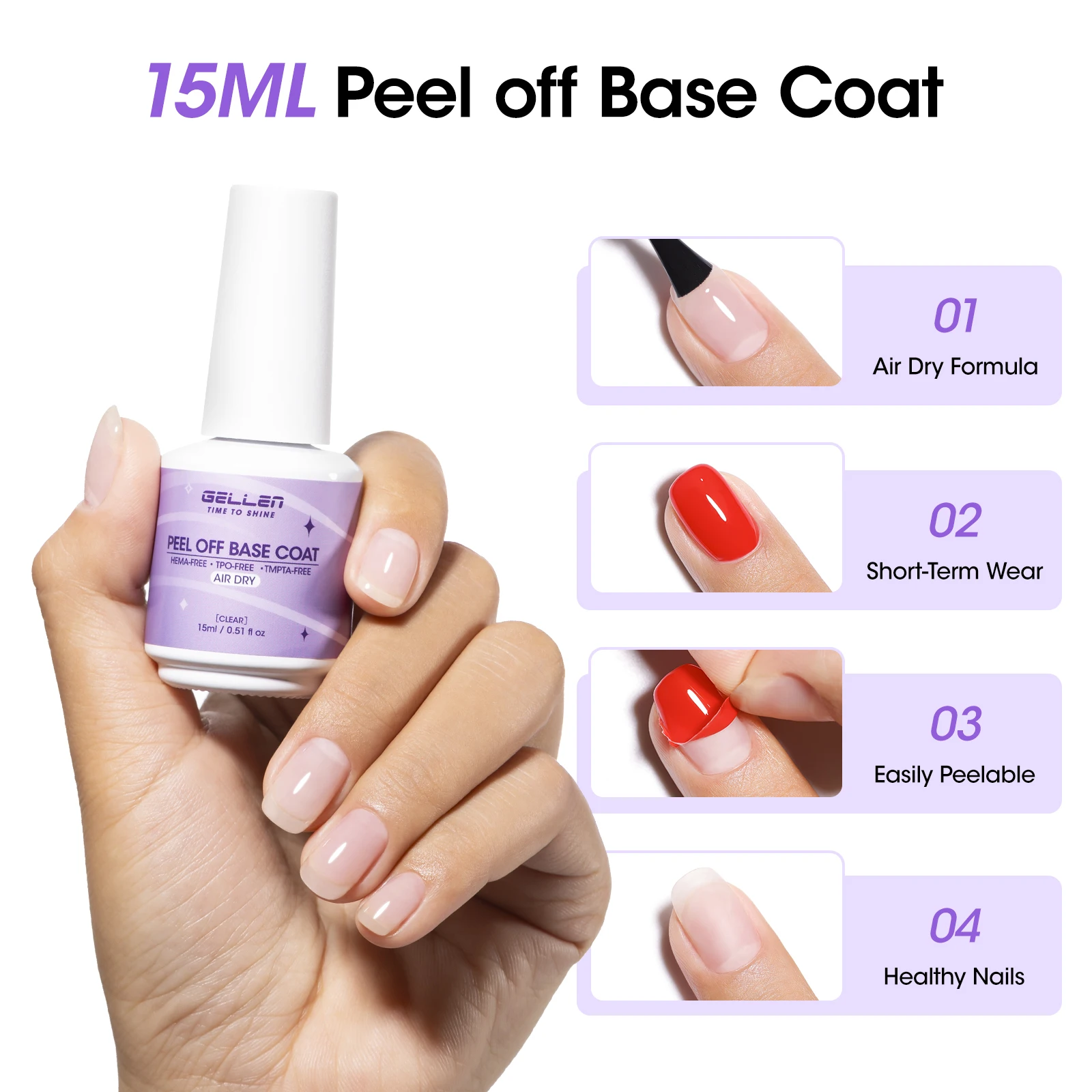 GELLEN Base Coat Desprendible - Peel Off Base Coat reseña y precio