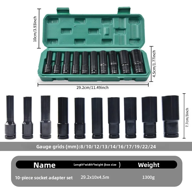 Universal Drive Metric Impact Socket Set Deep Wrench Air Pneumatic Repair Tools Hand Tools Collection for Mechanics view 2