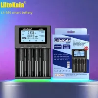 LiitoKala Smart Charger Lii-M4S Lii-M4 Lii-600 Lii-402 18650 LCD Display, Suitable for 26650 21700 32650 18500 16340 CR123A AA A