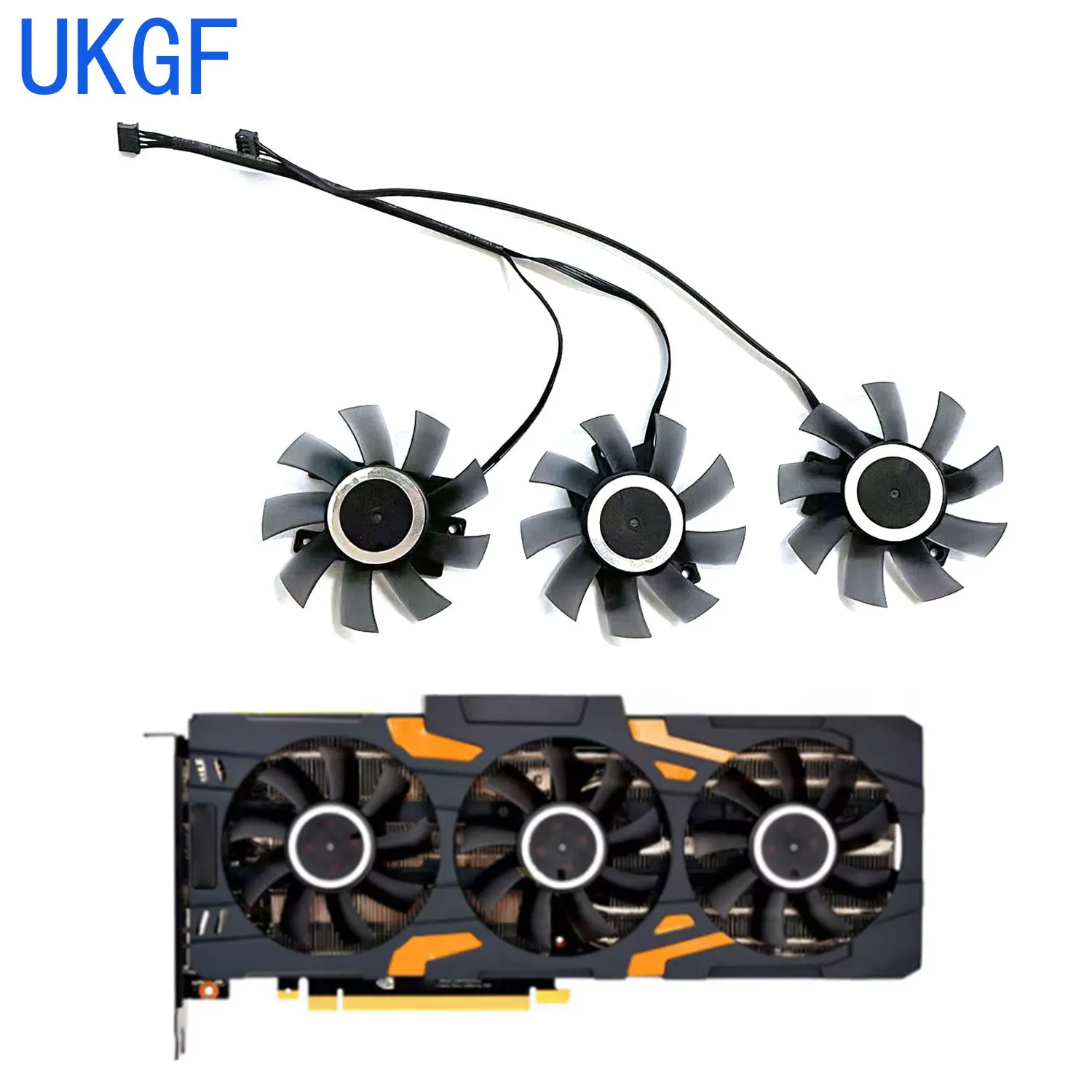 

New radiator fan 75MM 4PIN CF-12815S suitable for Inno3D RTX2080 2080Ti 2070 SUPER Gaming OC X3 graphics card fan