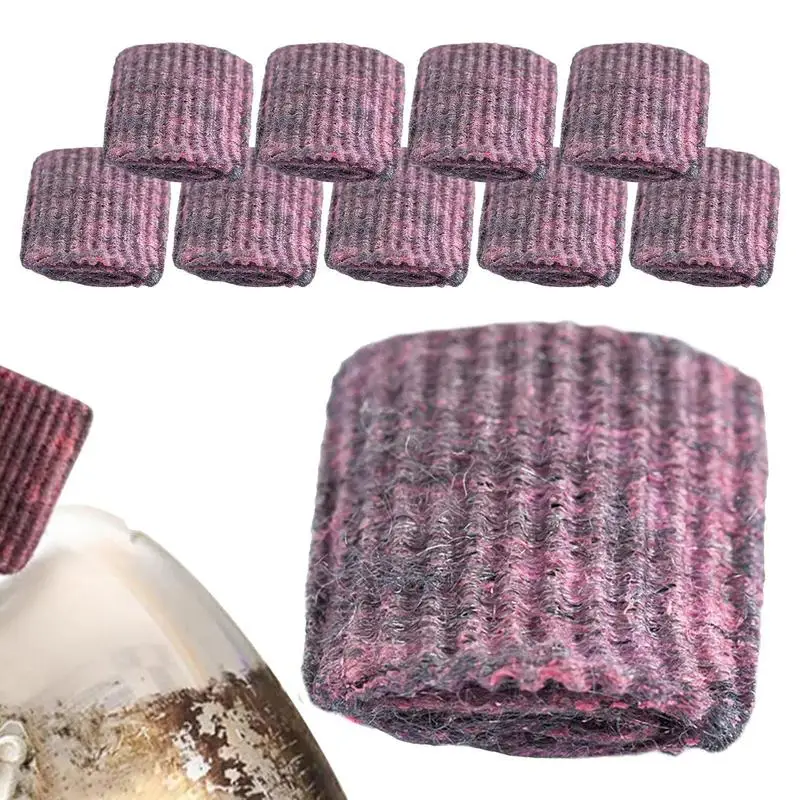 Steel Wool Scrubbers 10Pcs Pot Scrubbers Pre-Soaped Pads Household Cleaning Tool For Dishes Pots Stovetops Cookware Kitchenware