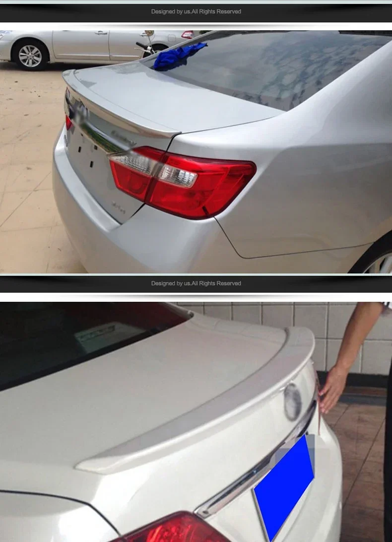 For Toyota Camry 2012 2013 2014 2015 ABS Plastic Unpainted Primer Color Rear Roof Trunk Boot Wing Spoiler Car Styling