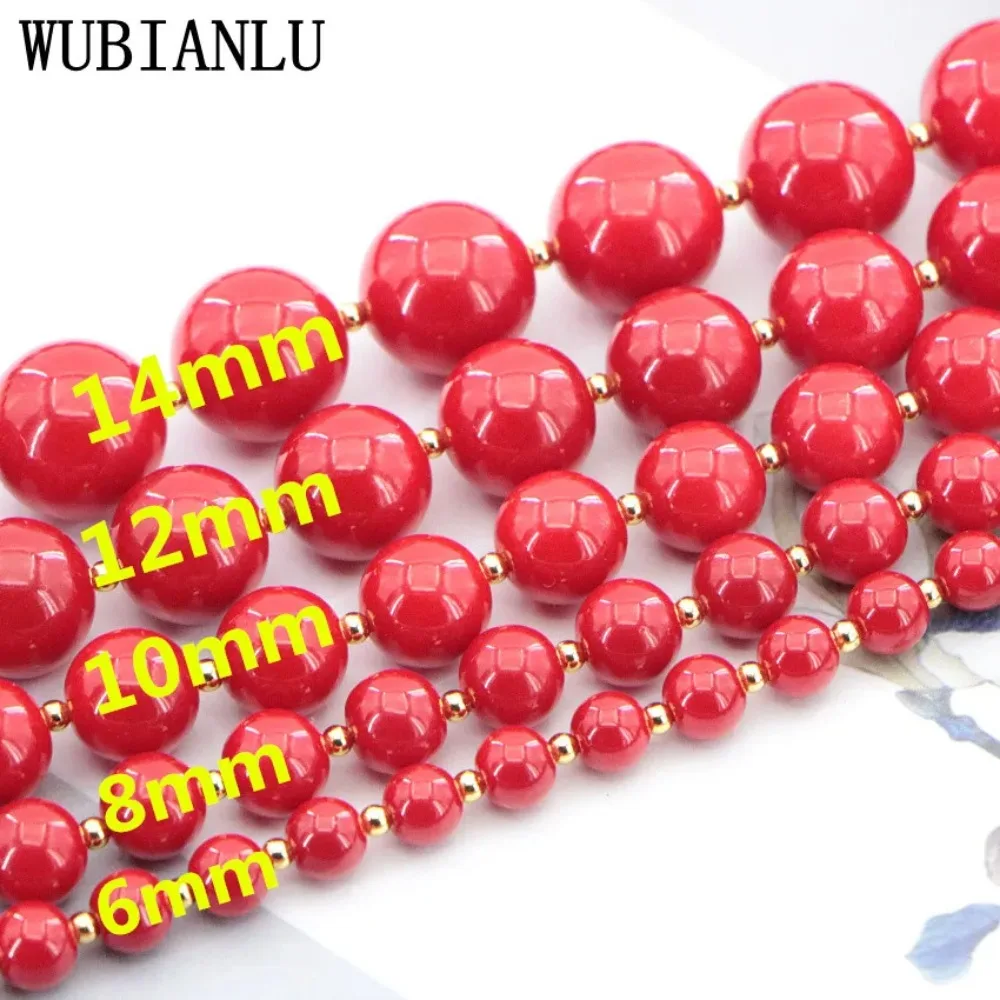 New Charming 5 Style Red Coral Beads Necklace Chain Choker Clavicle Women Natural Stone Jewelry Bosmian Girl Party Statement