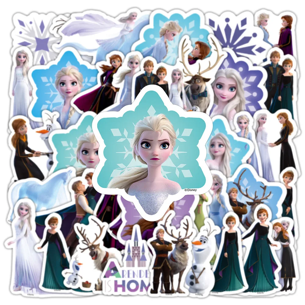 

10/30/50pcs Disney Anime Frozen Cartoon Stickers Cute Elsa Anna Princess Graffiti Sticker DIY Phone Case Diary Laptop Kids Decal