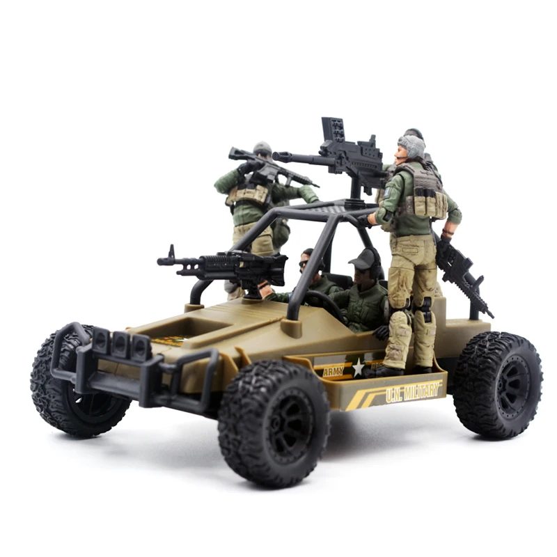 

1/18 Scale Soldier Paratrooper Vehicle Model Match 3.75 Inch Action Figure Scene Decoration Toy Collection