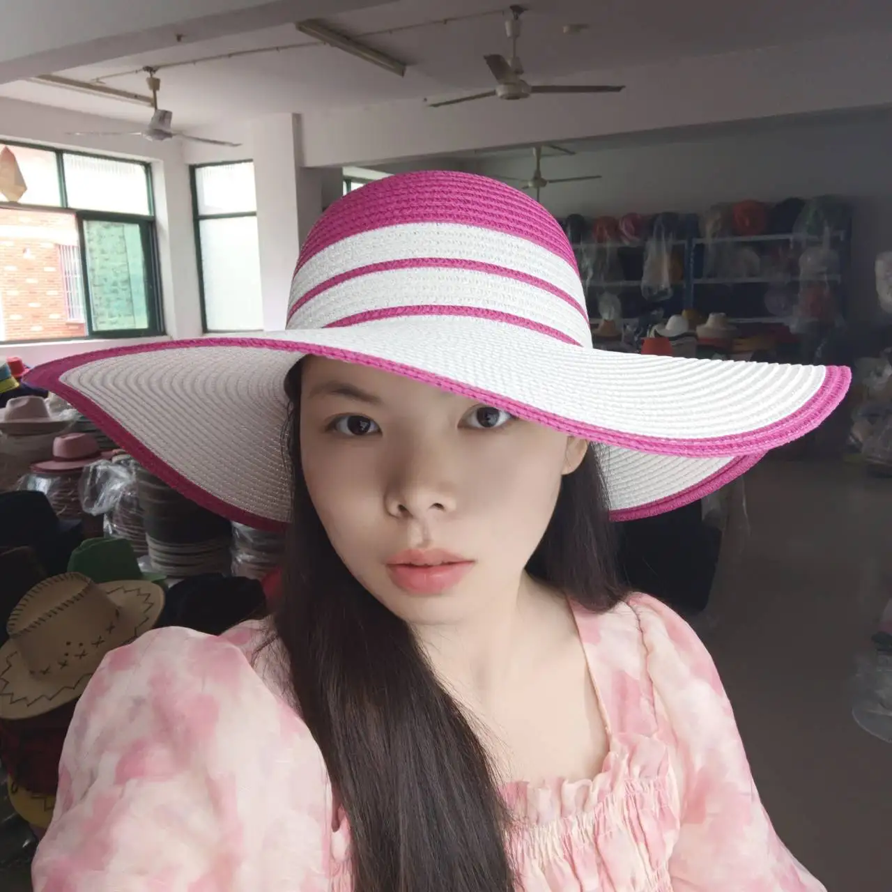 Three Piece Rose Red Straw Hat New Summer Dome Beach Hat Women\'s Straw Bag Sun Hat Color Matching Jazz Adult Hat кепкамужския