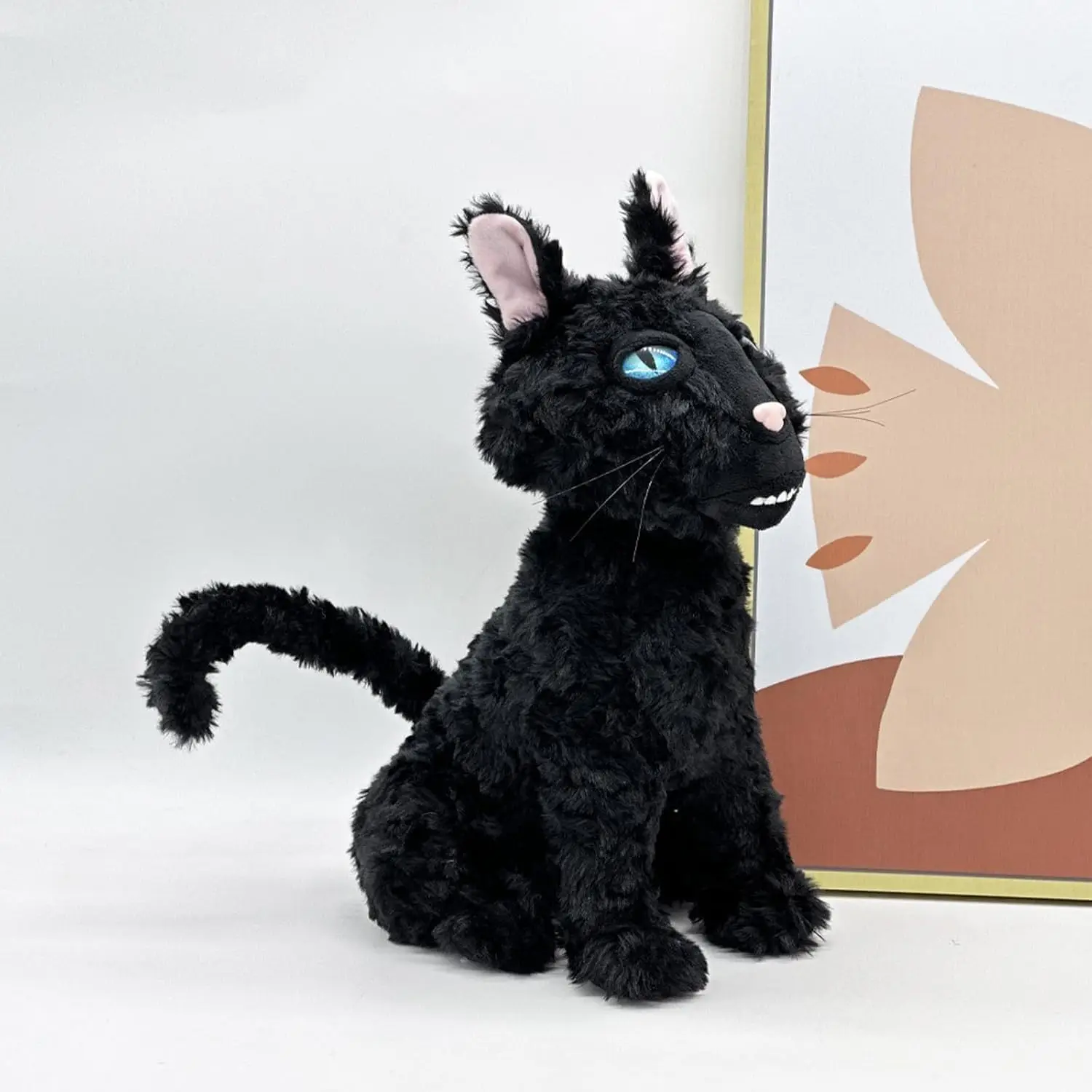 11.8 inches Coralines Cat Plush Toy, The Cat Monster Stuffed Animal Pillow Doll, Black Cat Plushes Gift for Fans Boys and Girls