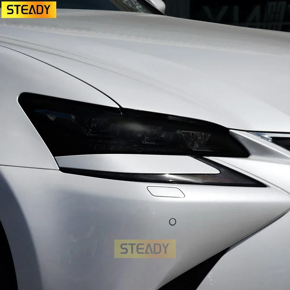 

2 Pcs Car Headlight Protective Film Headlamp Transparent Black TPU Sticker For Lexus NX ES GS CT UX LX LS LC IS RX RC Accessorie