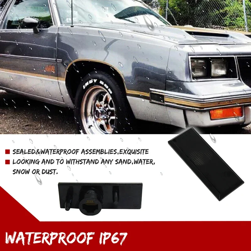 لجميع Cutlass 2 نماذج الباب 1981 1982 1983 1984 1985 1986 1987 1988 الجبهة/الخلفية الحاجز الجانب ماركر وقوف السيارات غطاء خفيف قذائف