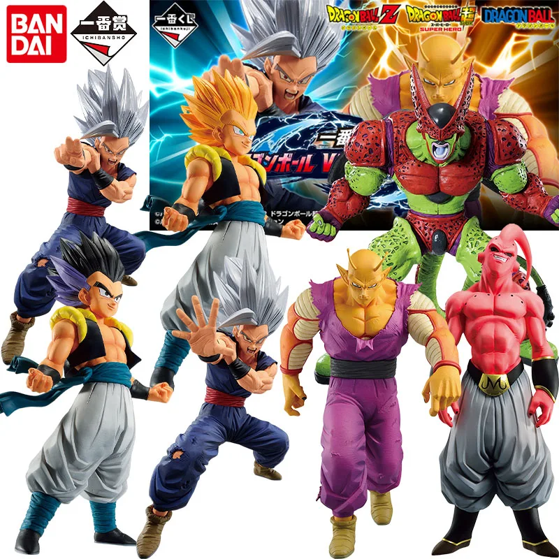 Bandai Ichiban Genuine Dragon Ball Anime Figure Son Gohan Piccolo Cell Gotenks Majin Buu Action Toys Kids Gift Collectible Model