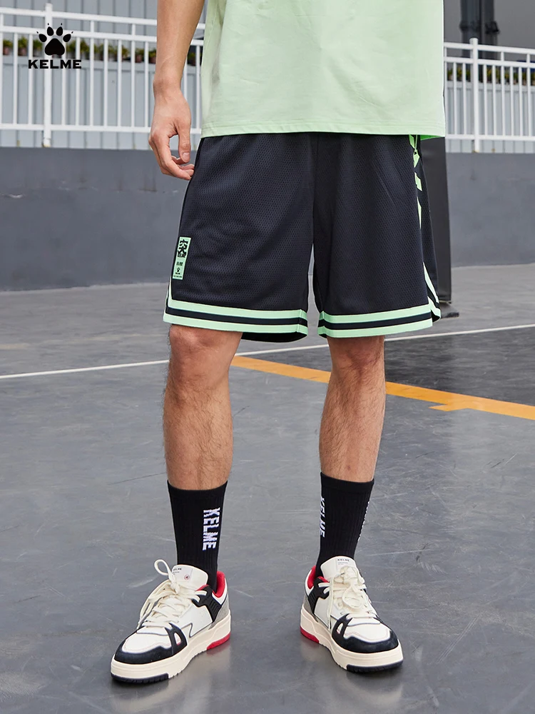 

Kelme Men's Basketball Shorts American Knitted Pants Breathable Outdoor Running Sports Shorts Football Training Pants