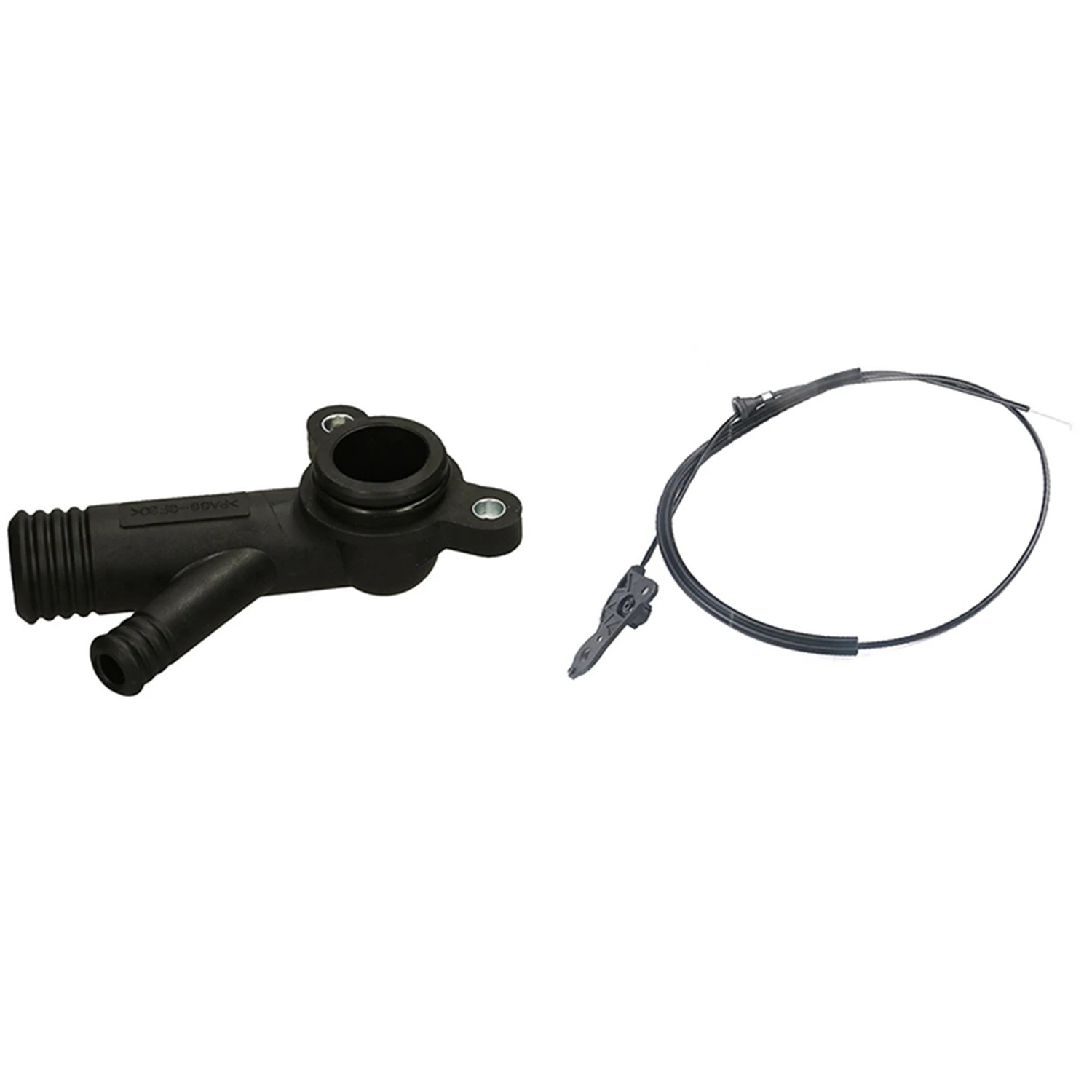 

11531739208 Coolant Flange / Pipe Fits for BMW 316 E36 1.9 98 to 00 & Bonnet Hood Release Cable Rod for BMW 3 Series E36