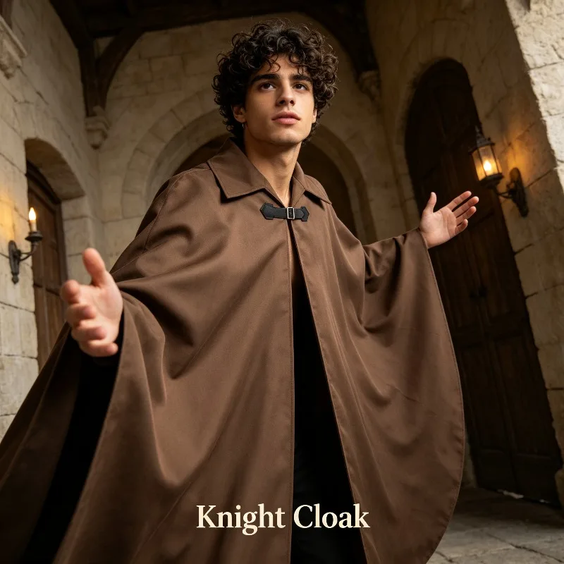 Halloween Gothic Retro Lapel Wizard Cape Is Perfect for Medieval Role-playing Events