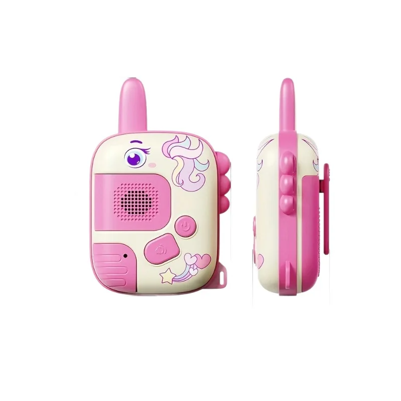 Cartoon Unicorn Wireless Walkie-talkie 300m Remote Dialogue Signal Stable And Clear Outdoor Communication Educational Kids Toys